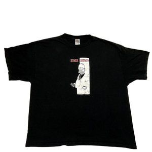 Vtg Simpsons Godfather T-shirt Sz 2XL Black Homer Short Sleeve Retro 90s Mens